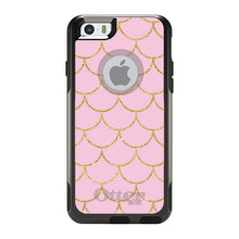 DistinctInk™ OtterBox Commuter Series Case for Apple iPhone or Samsung Galaxy - Pink & Gold Print - Scalloped Pattern