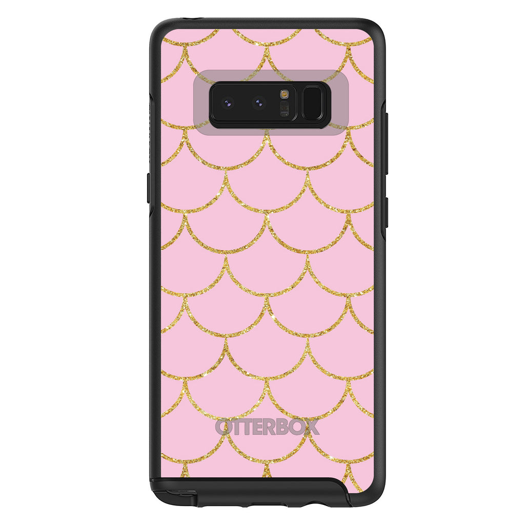 Pink & Gold Print, Scalloped Pattern OtterBox Symmetry Case for iPhone & Galaxy, view 14