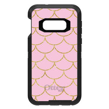 DistinctInk™ OtterBox Defender Series Case for Apple iPhone / Samsung Galaxy / Google Pixel - Pink & Gold Print - Scalloped Pattern