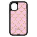 Pink & Gold Print, Scalloped Pattern OtterBox Defender Case for iPhone & Galaxy, view 2
