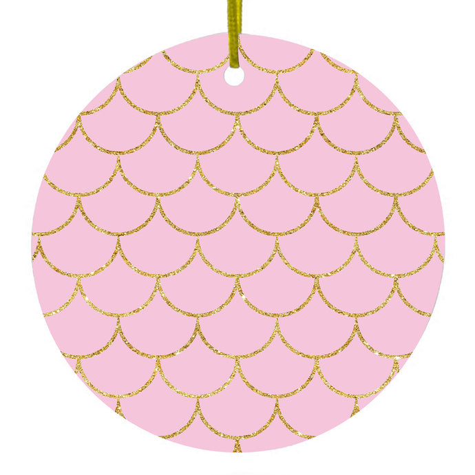 Scalloped Pattern Ceramic Ornament