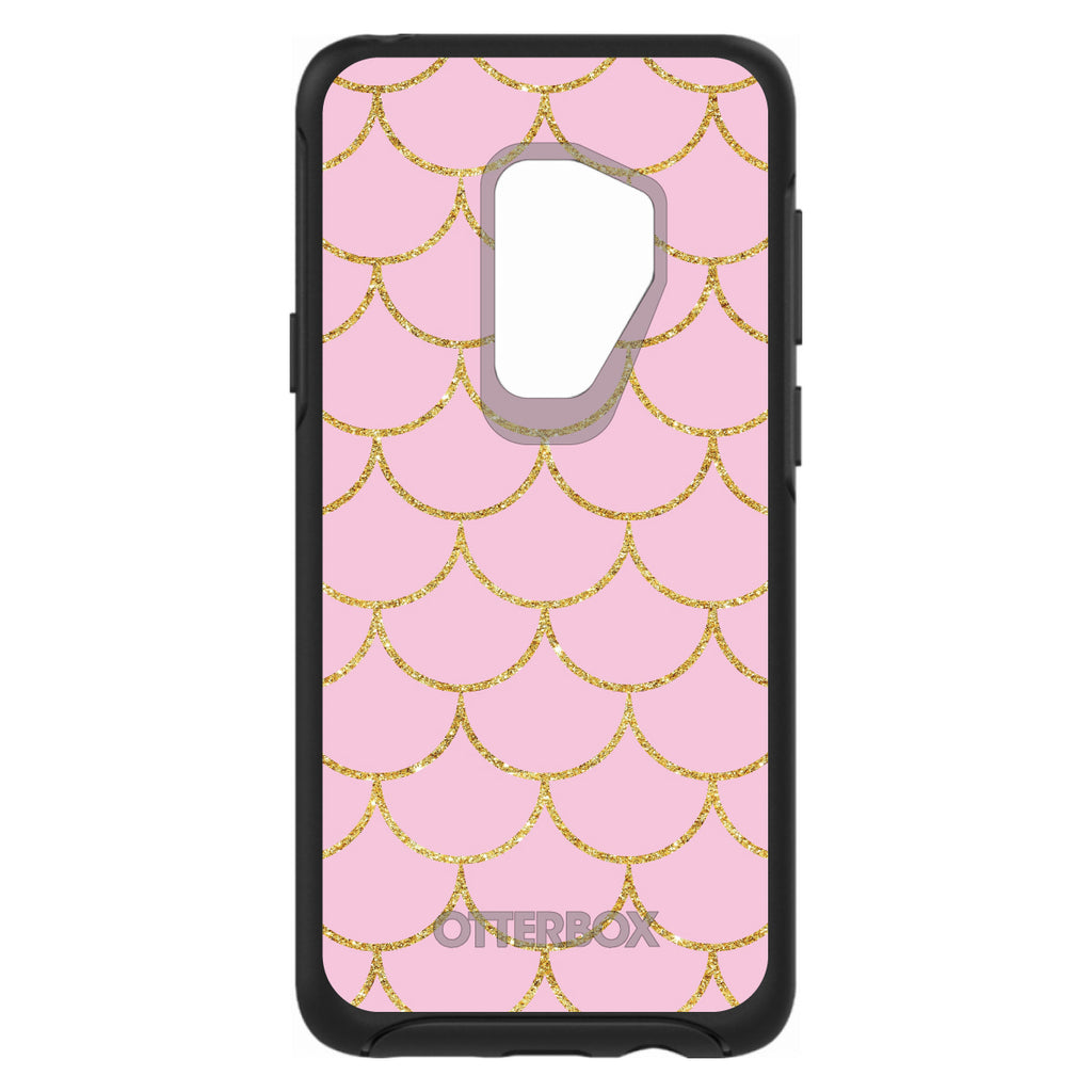 Pink & Gold Print, Scalloped Pattern OtterBox Symmetry Case for iPhone & Galaxy, view 9
