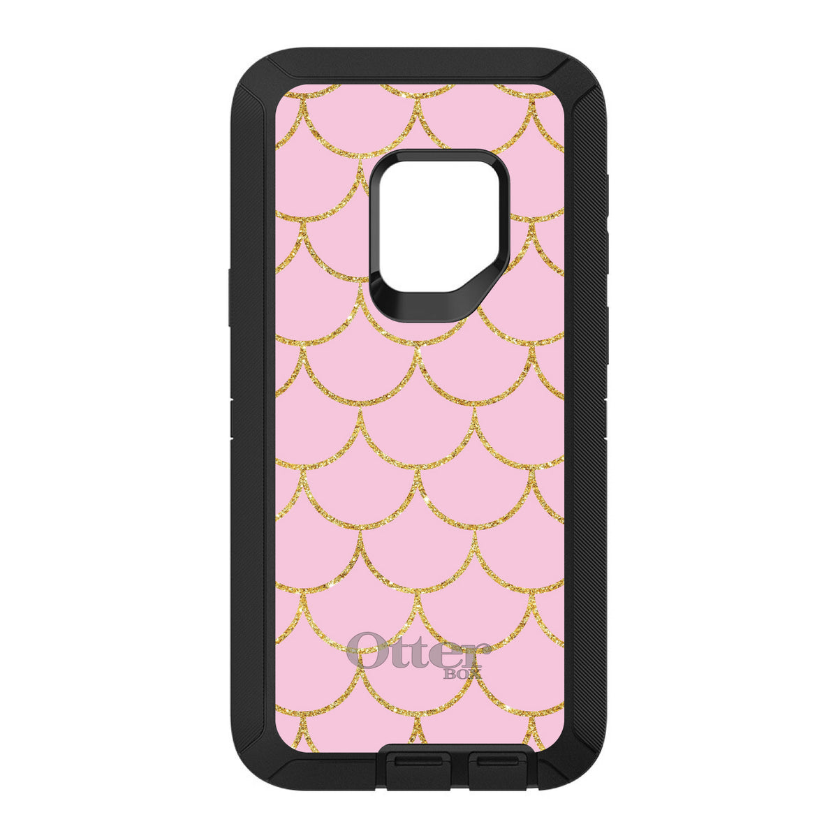 Pink & Gold Print, Scalloped Pattern OtterBox Defender Case for iPhone & Galaxy, view 11