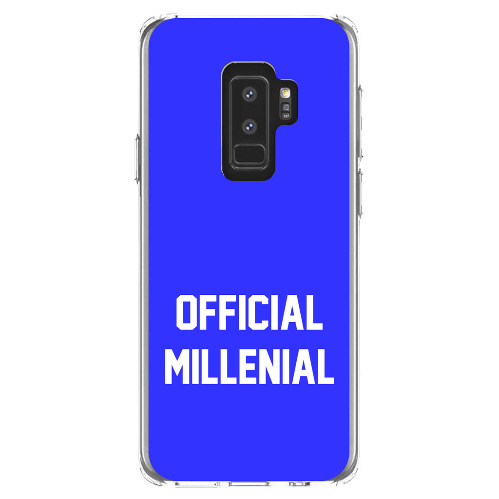 Official Millennial, Blue & White Clear Shockproof iPhone Case, view 20