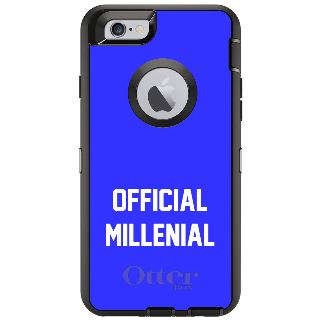 Official Millennial, Blue & White OtterBox Defender Case for iPhone & Galaxy, view 4