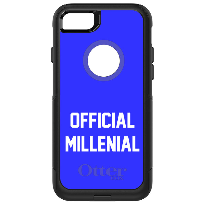 DistinctInk OtterBox Commuter Series Case for Apple iPhone or Samsung Galaxy - Official Millenial - Blue & White