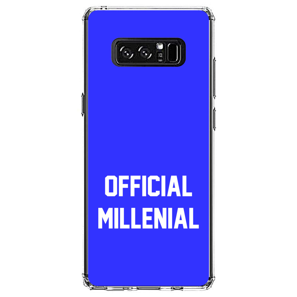 Official Millennial, Blue & White Clear Shockproof iPhone Case, view 12