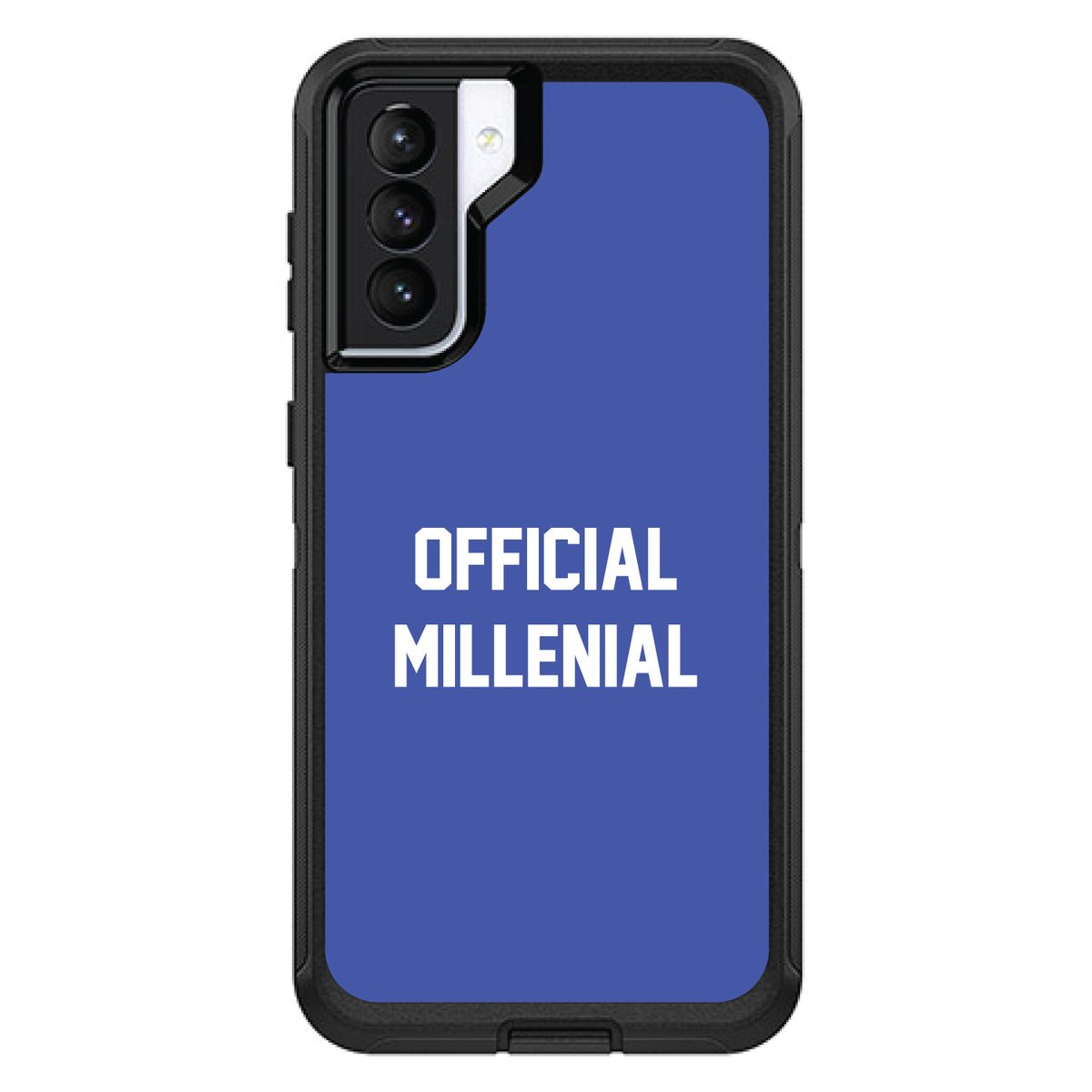 Official Millennial, Blue & White OtterBox Defender Case for iPhone & Galaxy, view 5