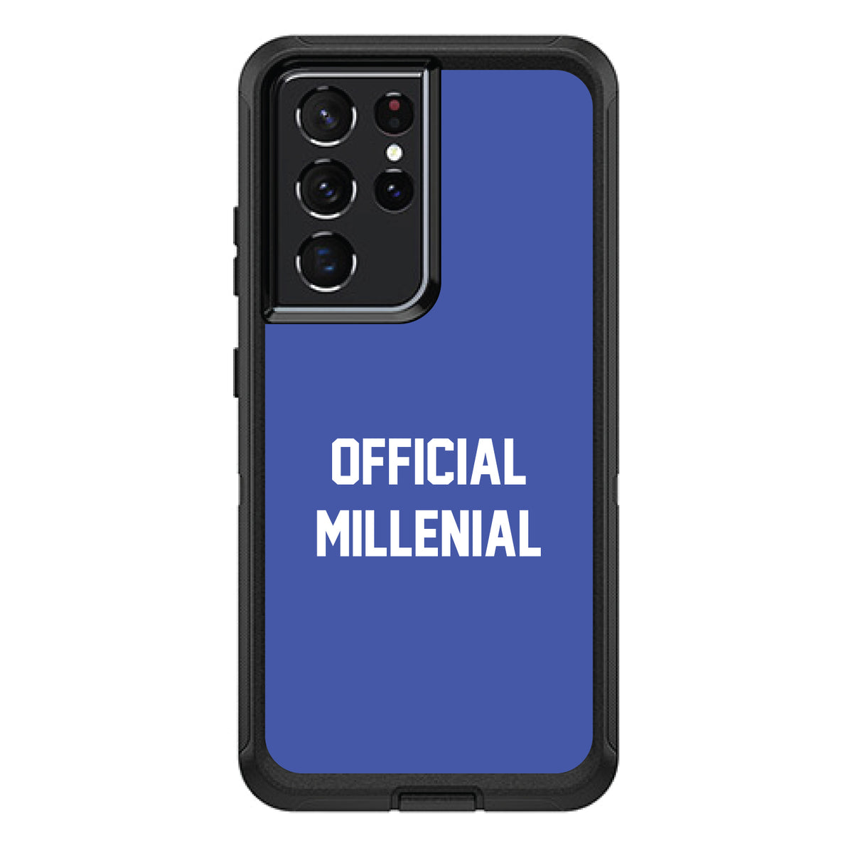 Official Millennial, Blue & White OtterBox Defender Case for iPhone & Galaxy, view 7