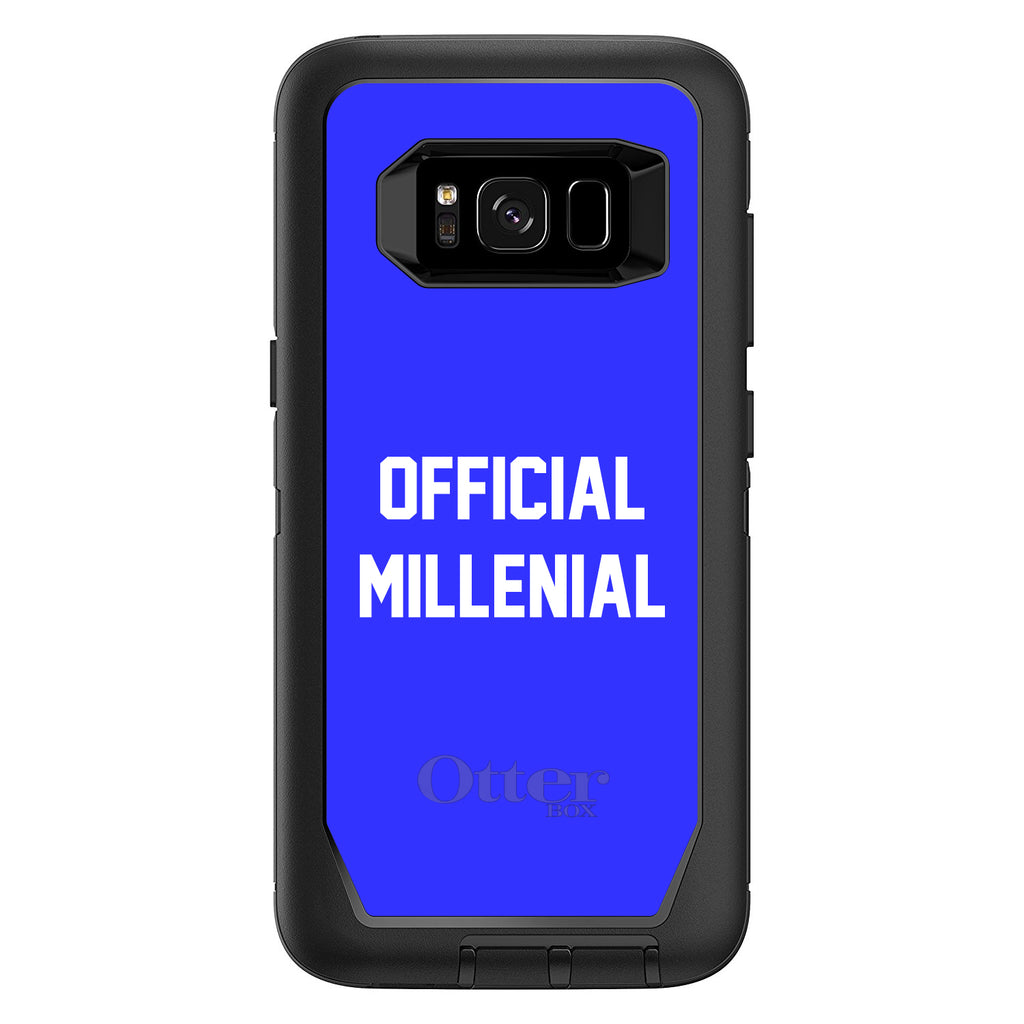 Official Millennial, Blue & White OtterBox Defender Case for iPhone & Galaxy, view 12