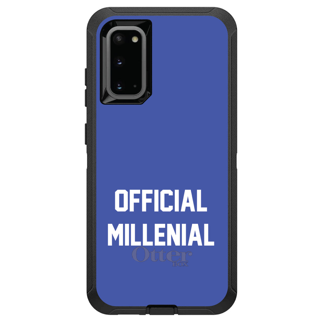 Official Millennial, Blue & White OtterBox Defender Case for iPhone & Galaxy, view 8