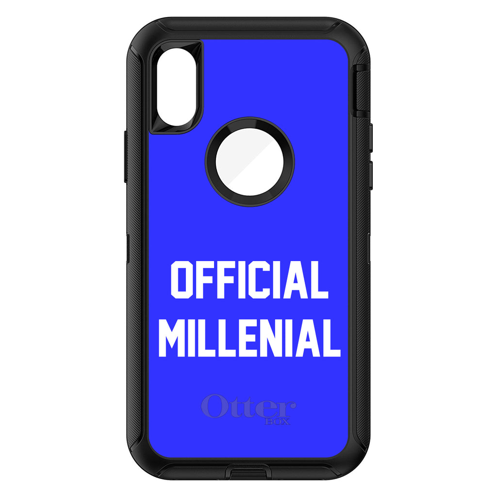 Official Millennial, Blue & White OtterBox Defender Case for iPhone & Galaxy, view 3