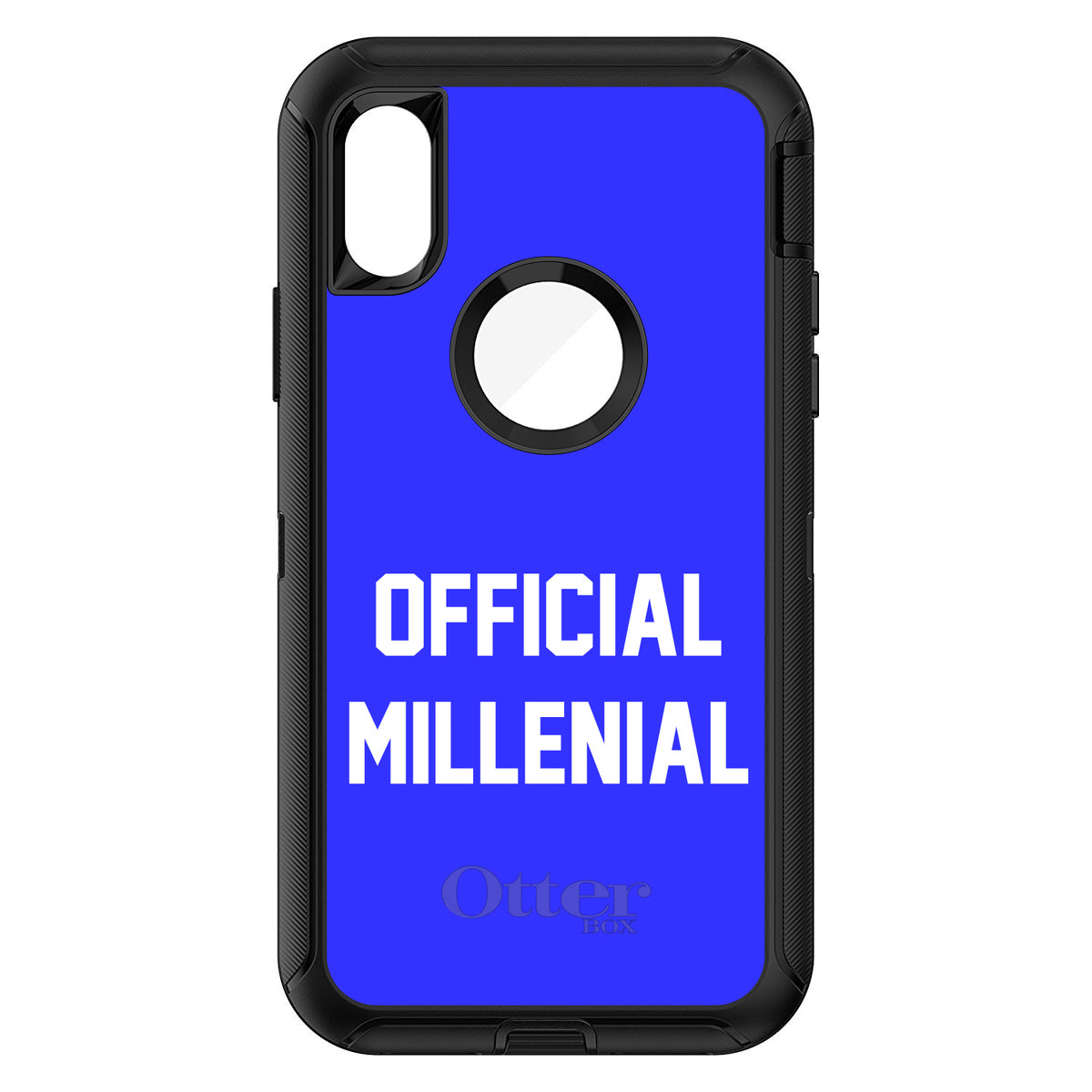Official Millennial, Blue & White OtterBox Defender Case for iPhone & Galaxy, view 3