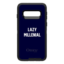 DistinctInk™ OtterBox Defender Series Case for Apple iPhone / Samsung Galaxy / Google Pixel - Lazy Millenial - Navy & White