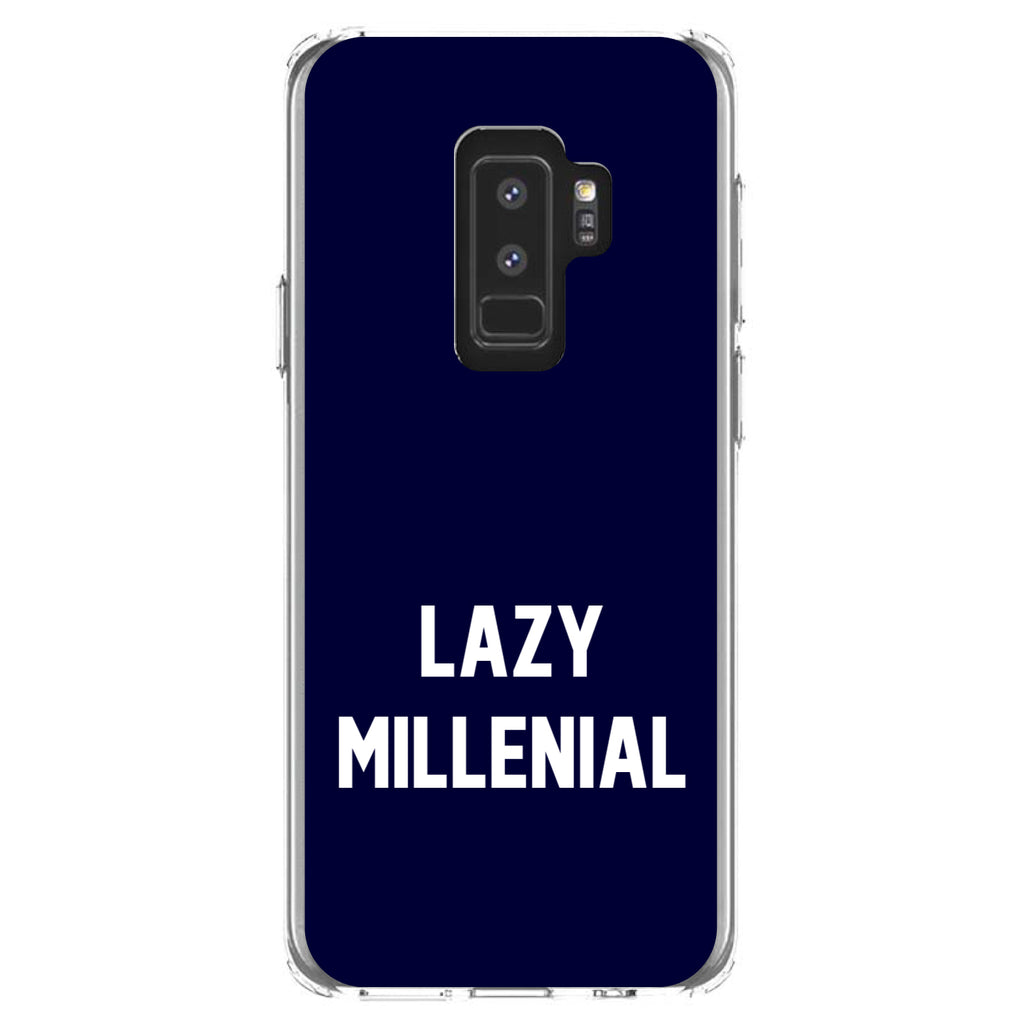Lazy Millennial, Navy & White Clear Shockproof iPhone Case, view 20
