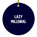 Navy & White Ceramic Ornament