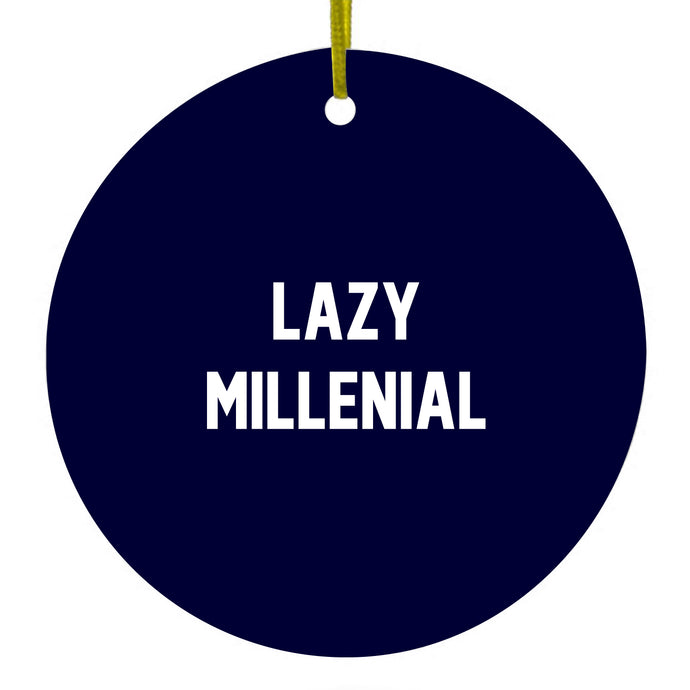 Navy & White Ceramic Ornament
