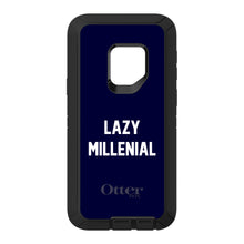 DistinctInk™ OtterBox Defender Series Case for Apple iPhone / Samsung Galaxy / Google Pixel - Lazy Millenial - Navy & White