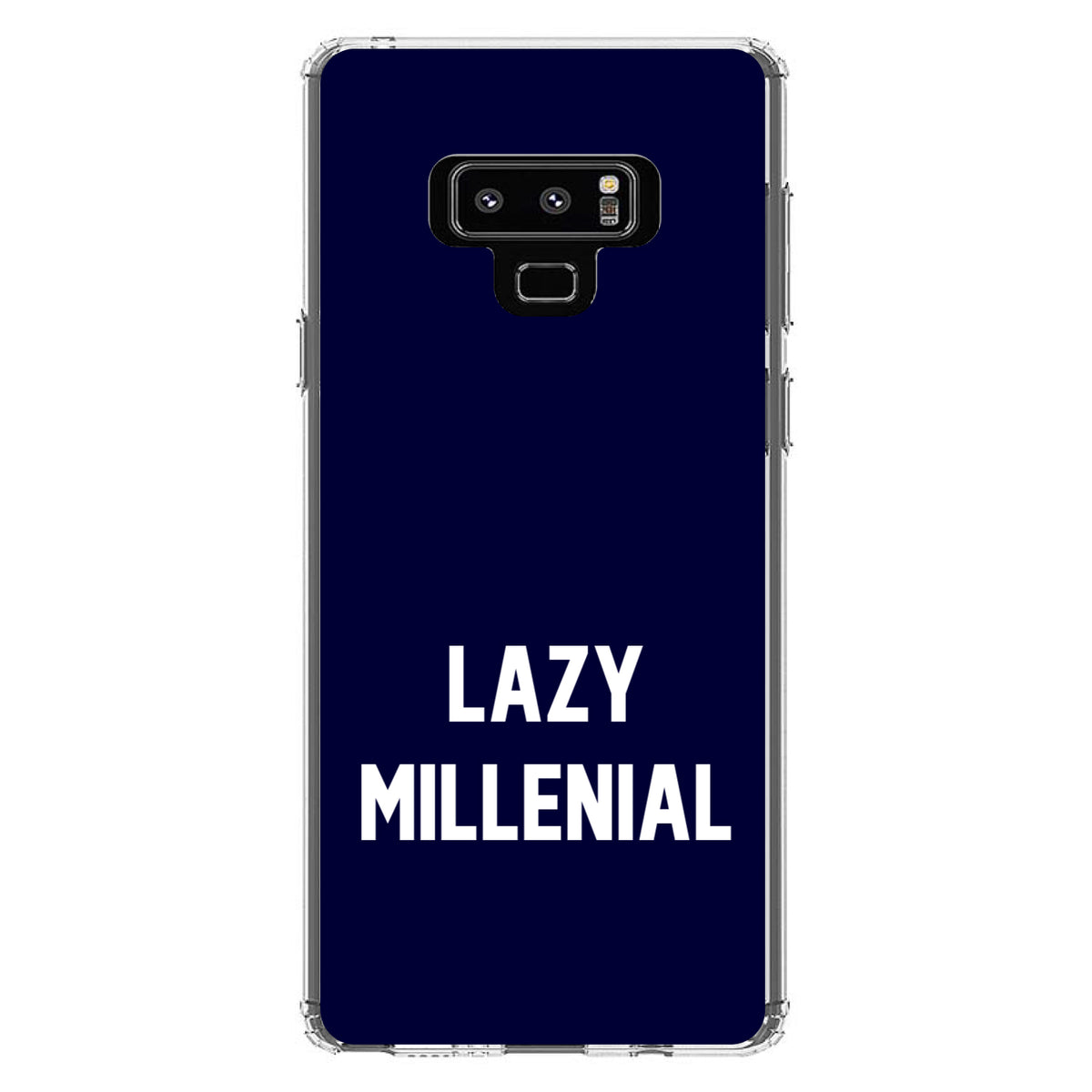 Lazy Millennial, Navy & White Clear Shockproof iPhone Case, view 11