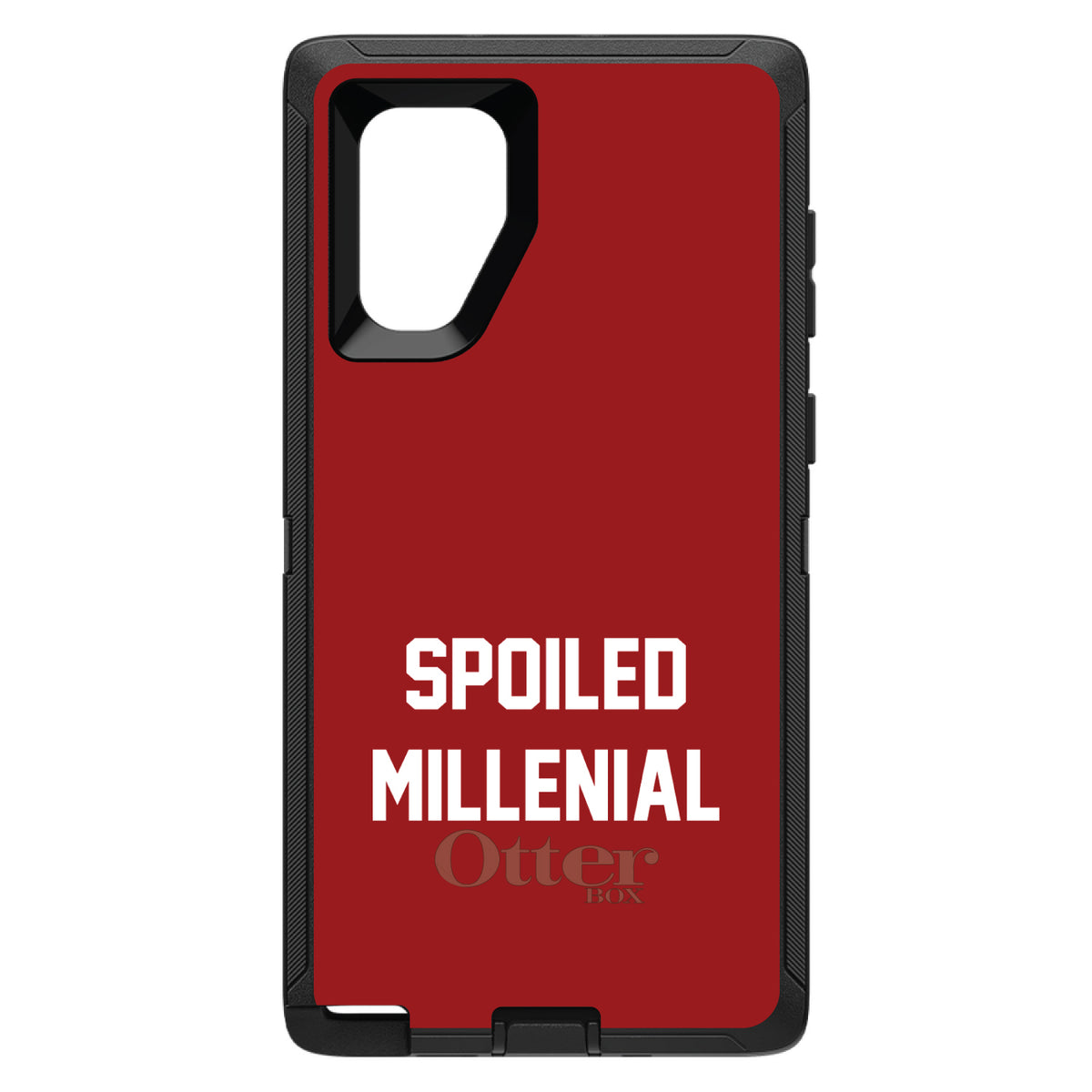 Spoiled Millennial, Red & White OtterBox Defender Case for iPhone & Galaxy, view 15