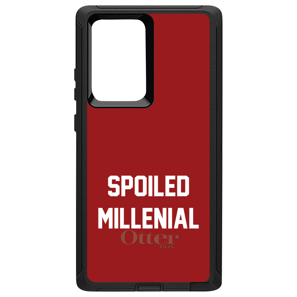 Spoiled Millennial, Red & White OtterBox Defender Case for iPhone & Galaxy, view 13