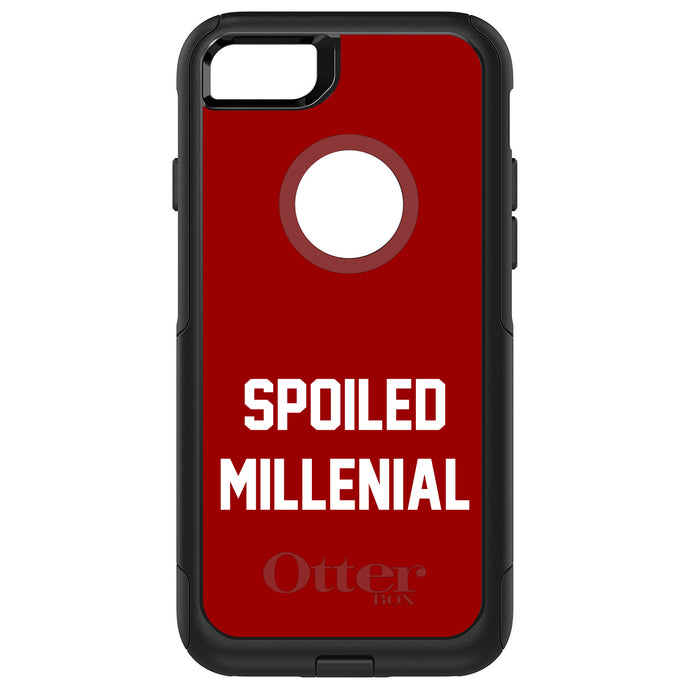 DistinctInk OtterBox Commuter Series Case for Apple iPhone or Samsung Galaxy - Spoiled Millenial - Red & White