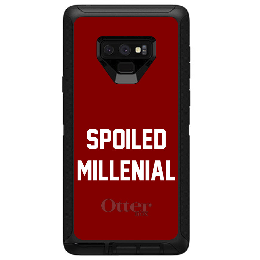 Spoiled Millennial, Red & White OtterBox Defender Case for iPhone & Galaxy, view 16