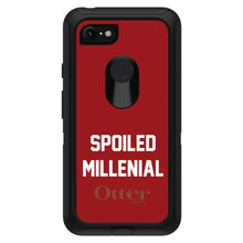 DistinctInk™ OtterBox Defender Series Case for Apple iPhone / Samsung Galaxy / Google Pixel - Spoiled Millenial - Red & White
