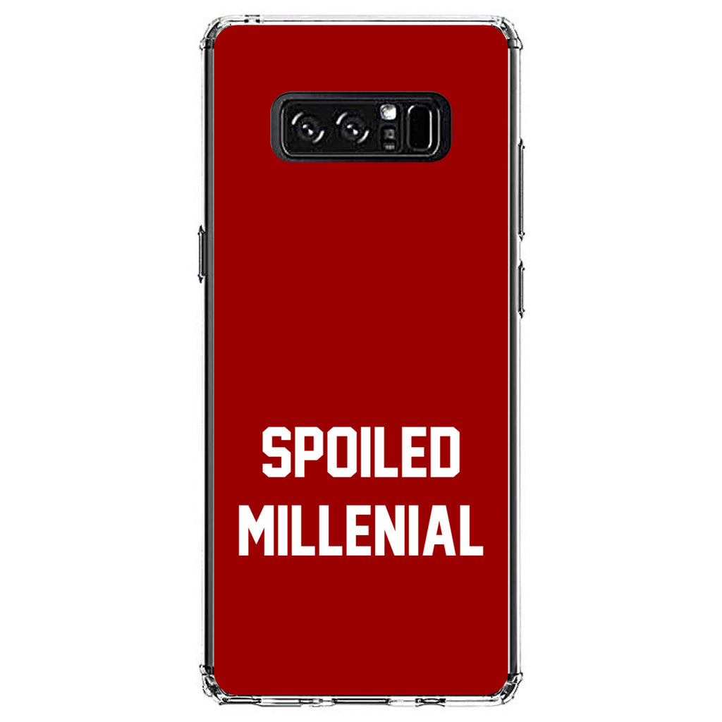 Spoiled Millennial, Red & White Clear Shockproof iPhone Case, view 12