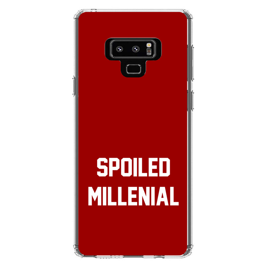 Spoiled Millennial, Red & White Clear Shockproof iPhone Case, view 11