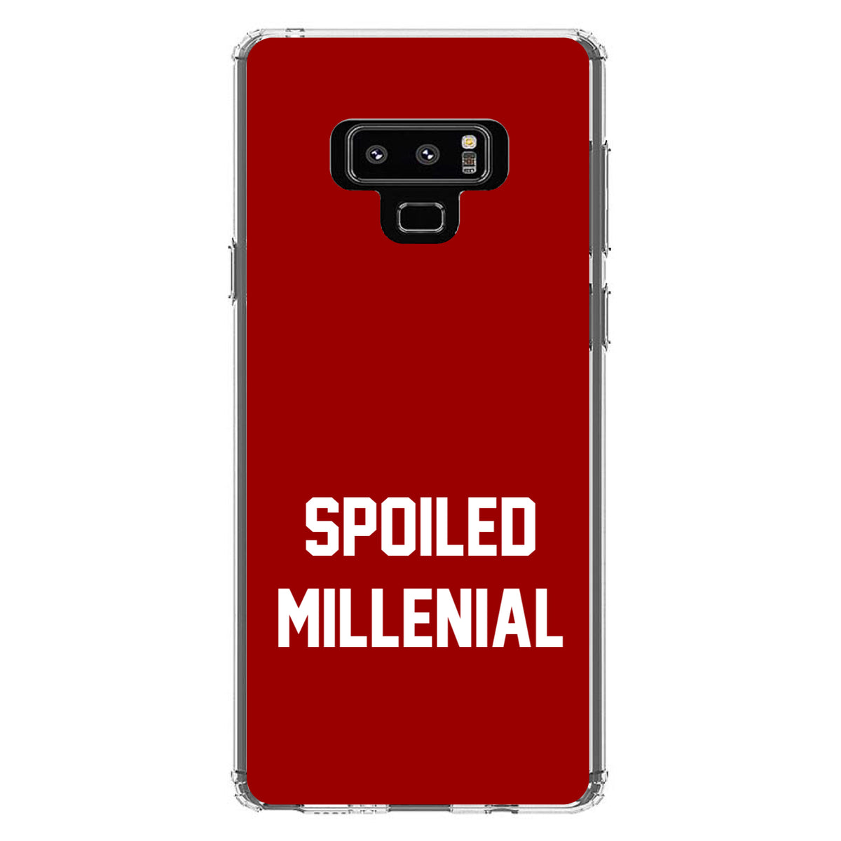 Spoiled Millennial, Red & White Clear Shockproof iPhone Case, view 11