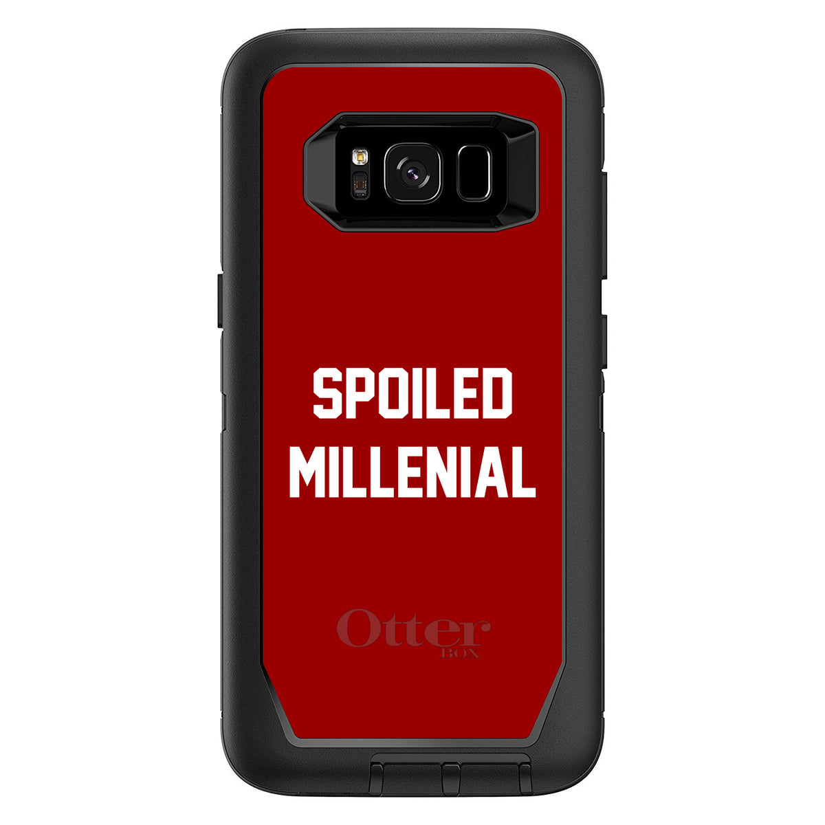 Spoiled Millennial, Red & White OtterBox Defender Case for iPhone & Galaxy, view 12