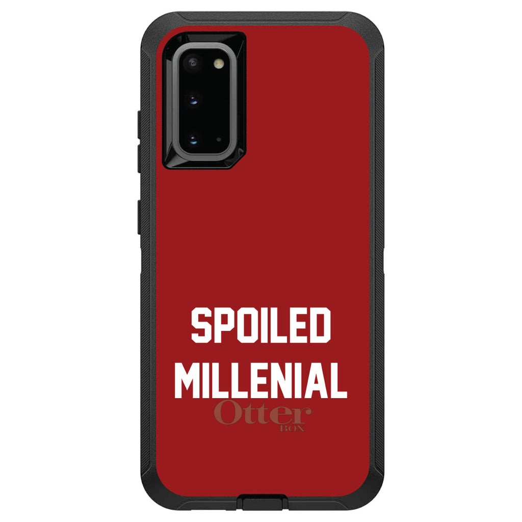 Spoiled Millennial, Red & White OtterBox Defender Case for iPhone & Galaxy, view 8