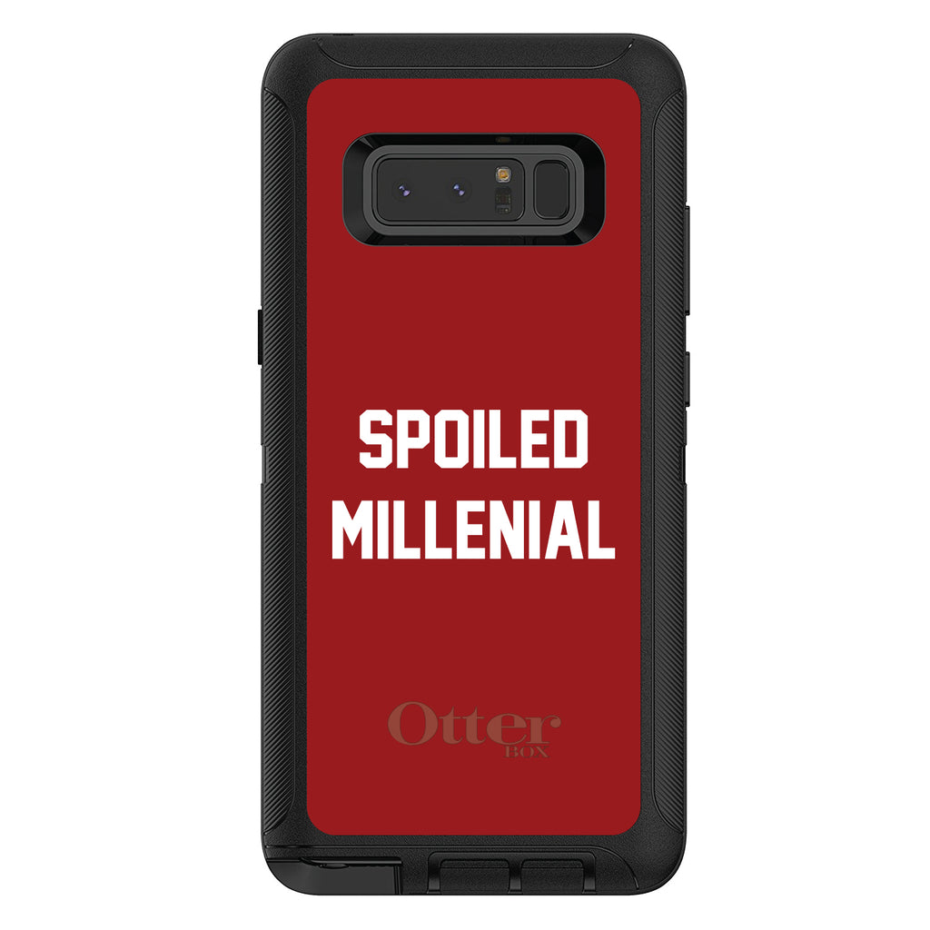 Spoiled Millennial, Red & White OtterBox Defender Case for iPhone & Galaxy, view 17