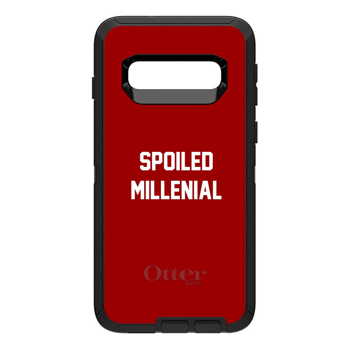 Spoiled Millennial, Red & White OtterBox Defender Case for iPhone & Galaxy, view 9
