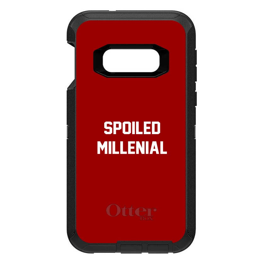 Spoiled Millennial, Red & White OtterBox Defender Case for iPhone & Galaxy, view 10
