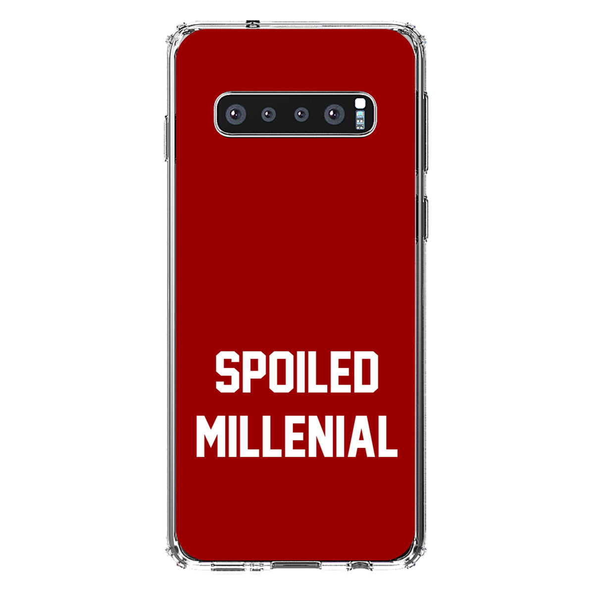 Spoiled Millennial, Red & White Clear Shockproof iPhone Case, view 17
