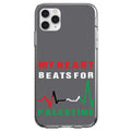 My Heart Beats for Palestine Clear Shockproof iPhone Case