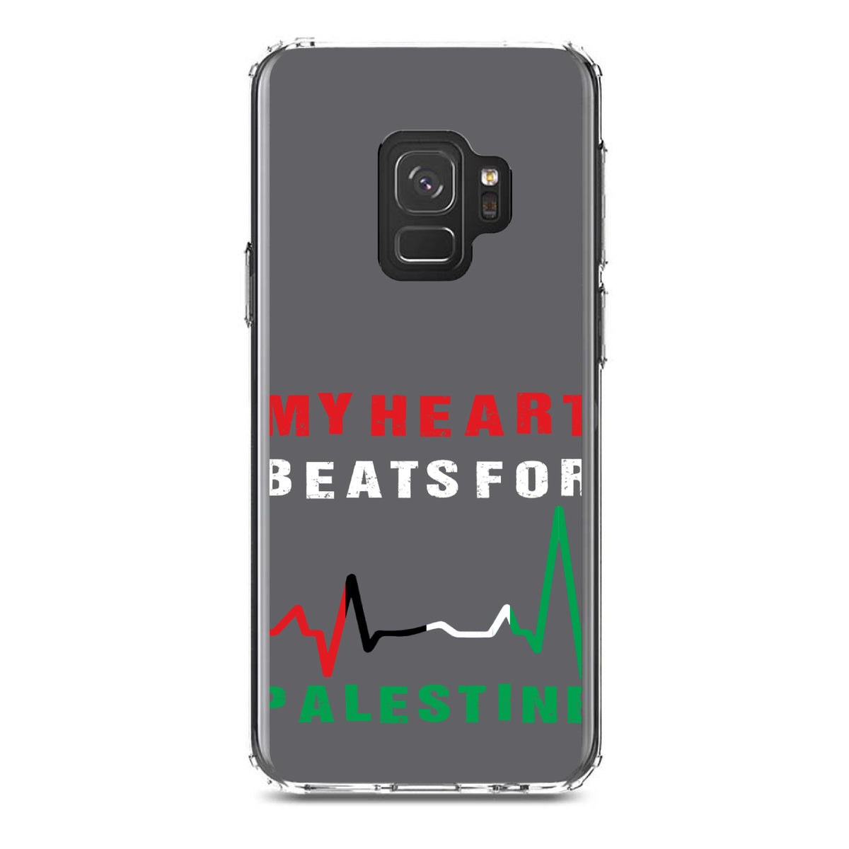 My Heart Beats for Palestine Clear Shockproof iPhone Case, view 19