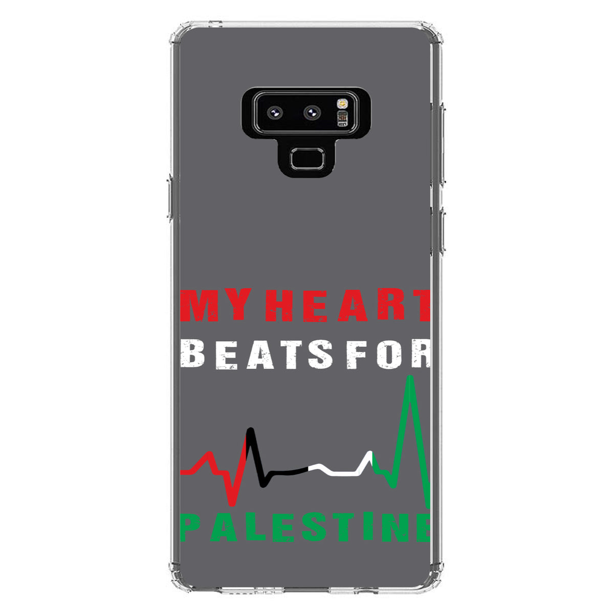My Heart Beats for Palestine Clear Shockproof iPhone Case, view 11