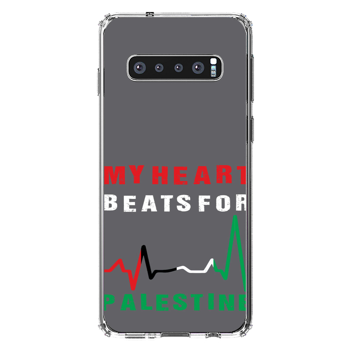My Heart Beats for Palestine Clear Shockproof iPhone Case, view 16