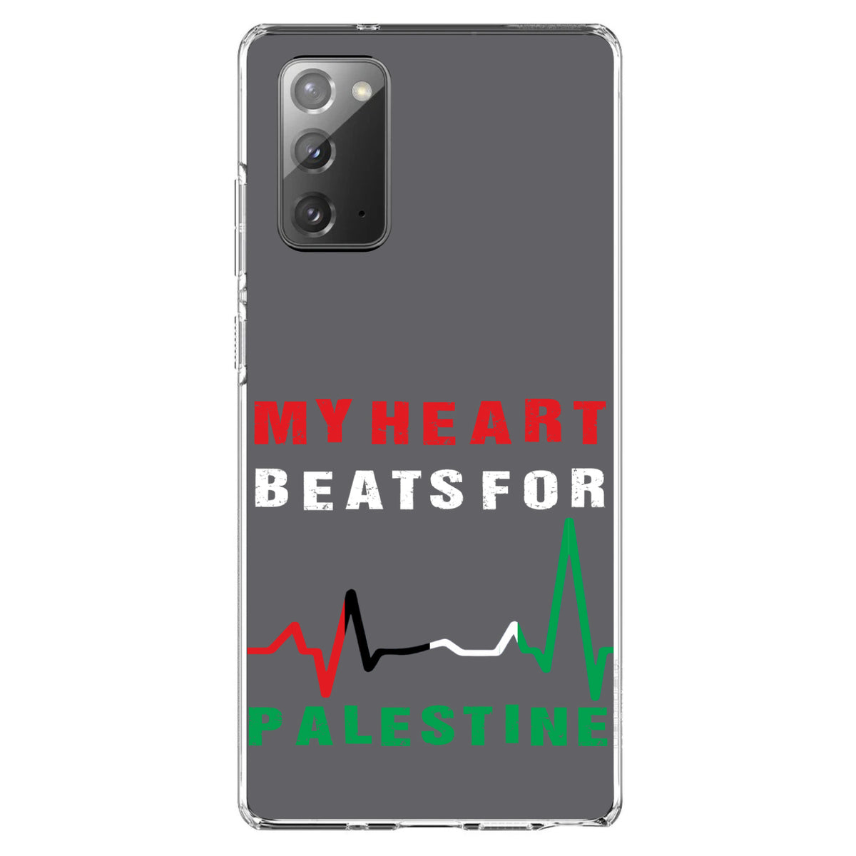 My Heart Beats for Palestine Clear Shockproof iPhone Case, view 8