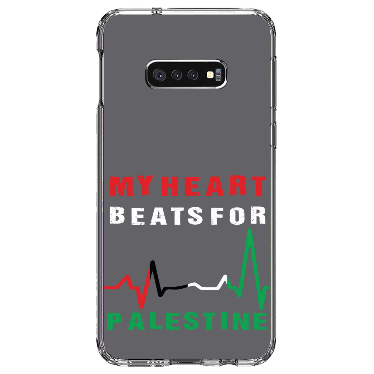 My Heart Beats for Palestine Clear Shockproof iPhone Case, view 18