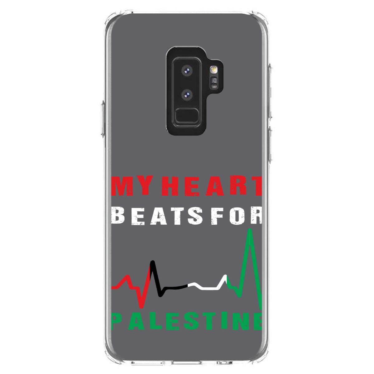 My Heart Beats for Palestine Clear Shockproof iPhone Case, view 20