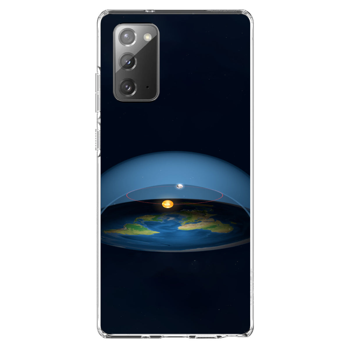 Flat Earth Map Clear Shockproof iPhone Case, view 7