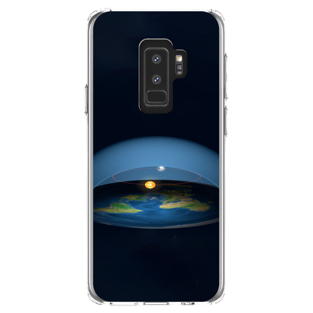 Flat Earth Map Clear Shockproof iPhone Case, view 20