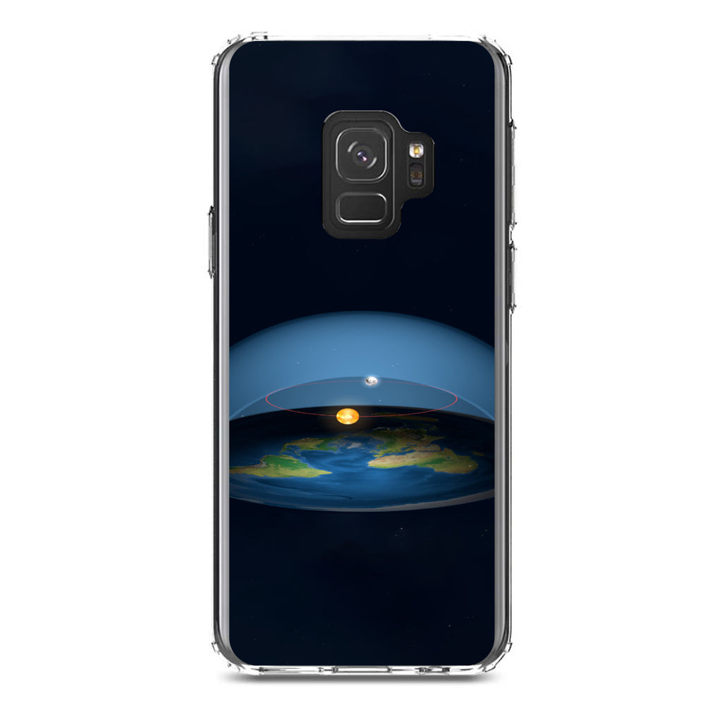 Flat Earth Map Clear Shockproof iPhone Case, view 19