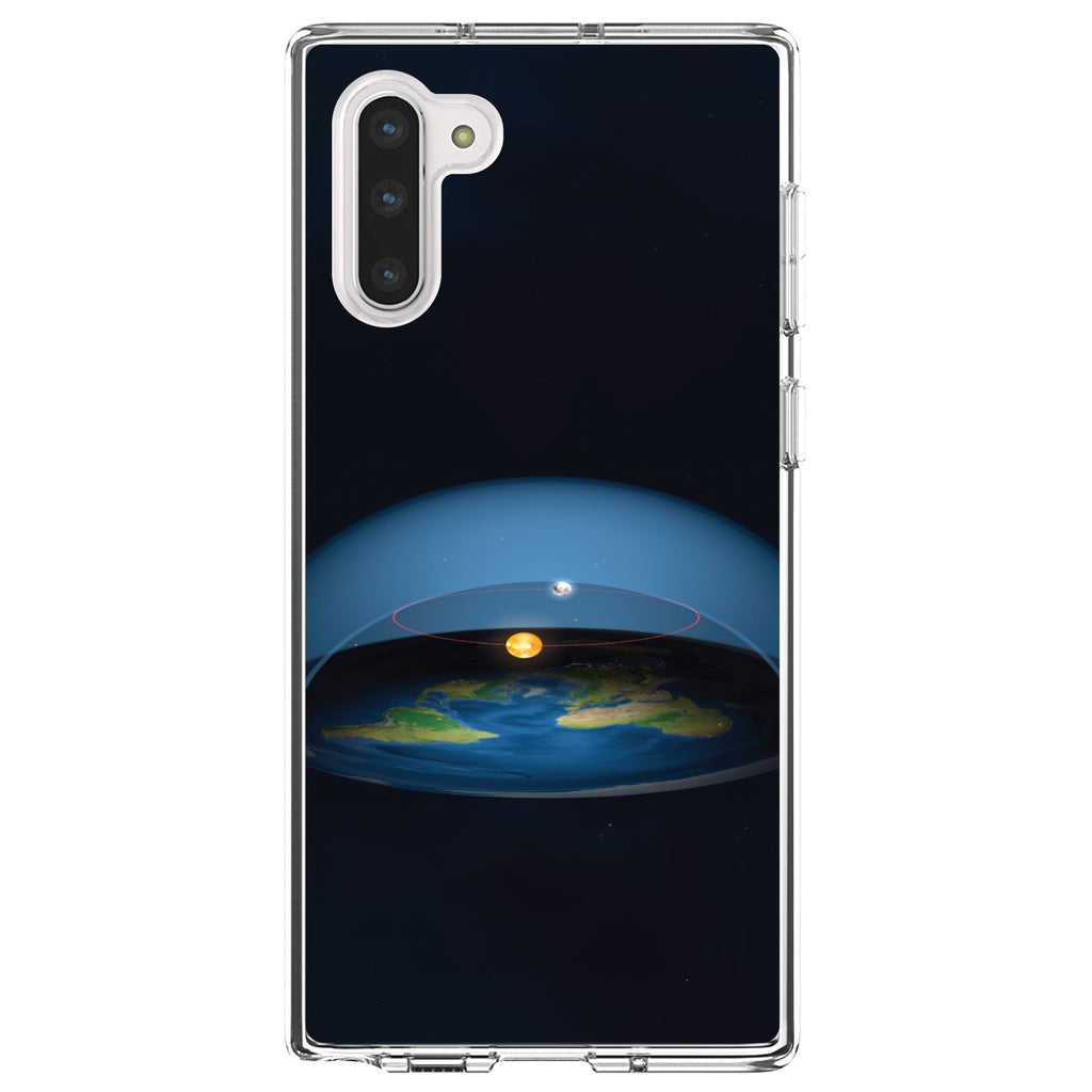 Flat Earth Map Clear Shockproof iPhone Case, view 9