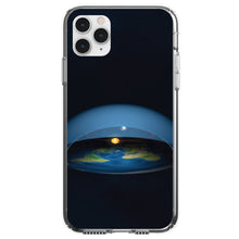 DistinctInk® Clear Shockproof Hybrid Case for Apple iPhone / Samsung Galaxy / Google Pixel - Flat Earth Map
