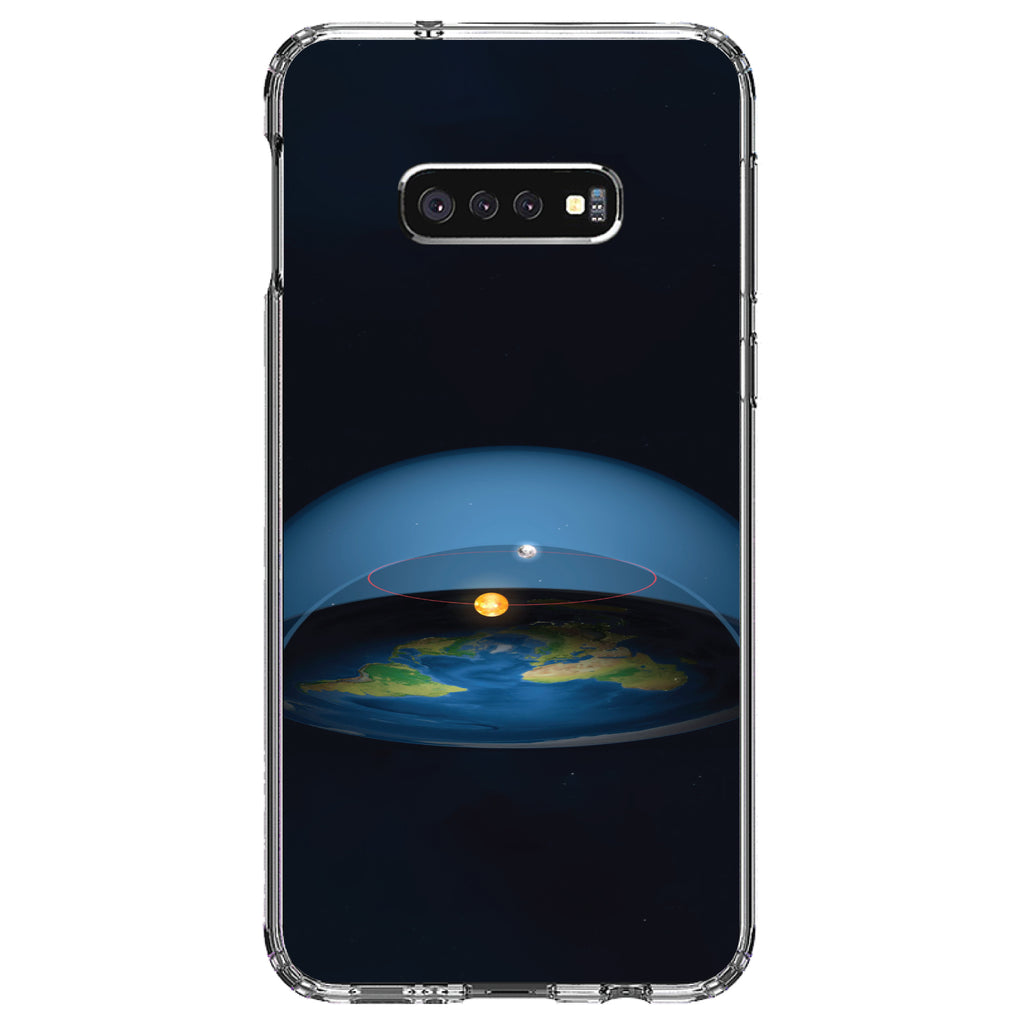 Flat Earth Map Clear Shockproof iPhone Case, view 18